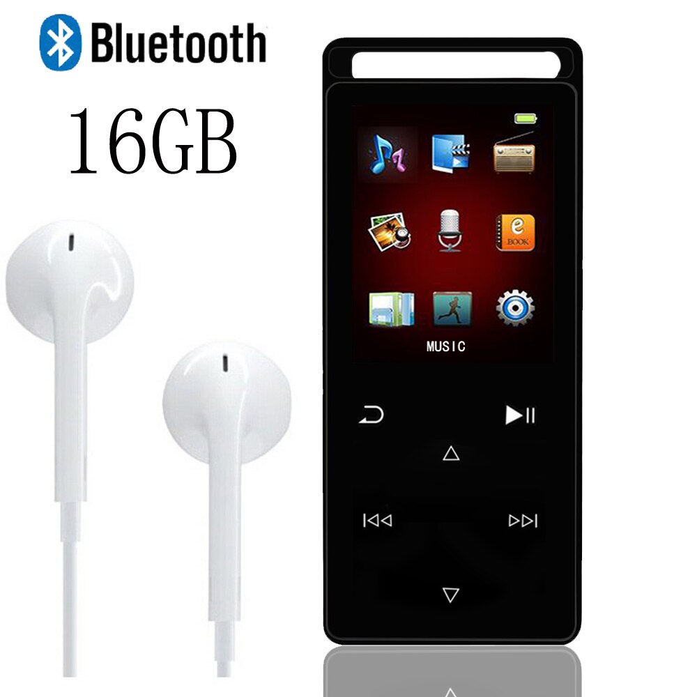 All Metal Bluetooth MP4 Player 16GB Touch Button Supports Video, Pedometer, Voice Recorder, E-Book, FM Radio