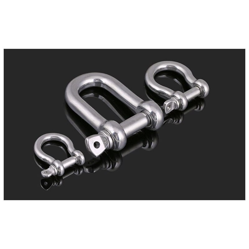 Japanese-style D type Shackle Chain with Buckle U type National Standard Lifting Shackle and Reuse Shackle 304 Stainless Steel