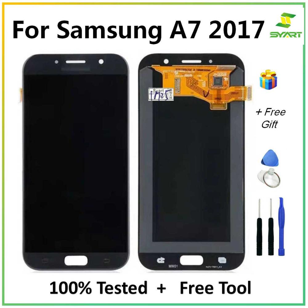 Tft Voor Samsung Galaxy A7 2017A720F A720 A720M Display Touch Screen Digitizer Vergadering + Gratis Tools Voor Galaxy A7 screen
