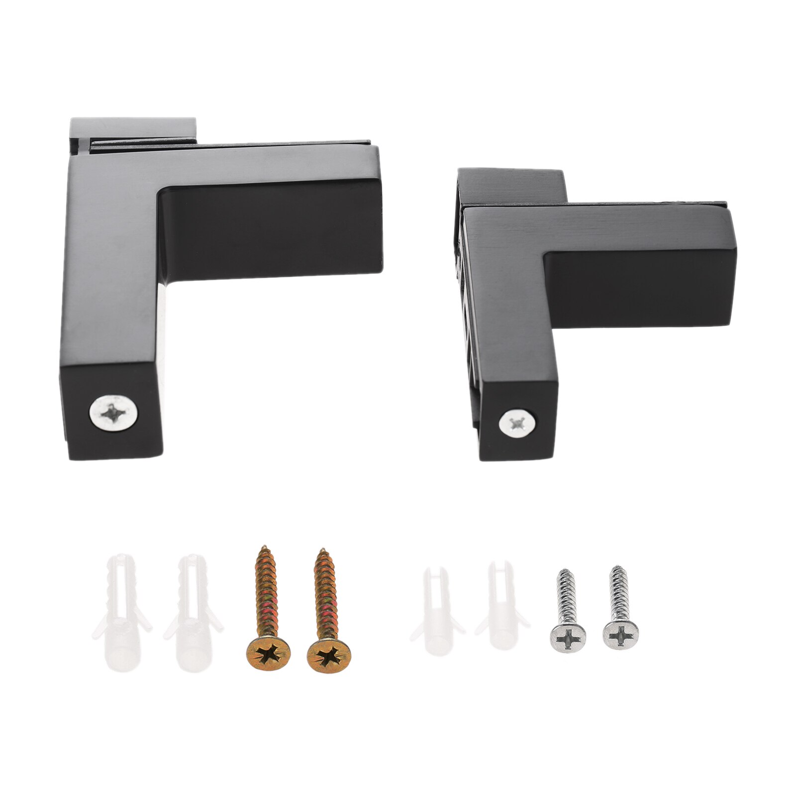 1Pc Wall Mount Glass Shelf Brackets Metal Adjustable F-Shaped Partition Bracket Support Clip Holder for Home Office Glass Clamps