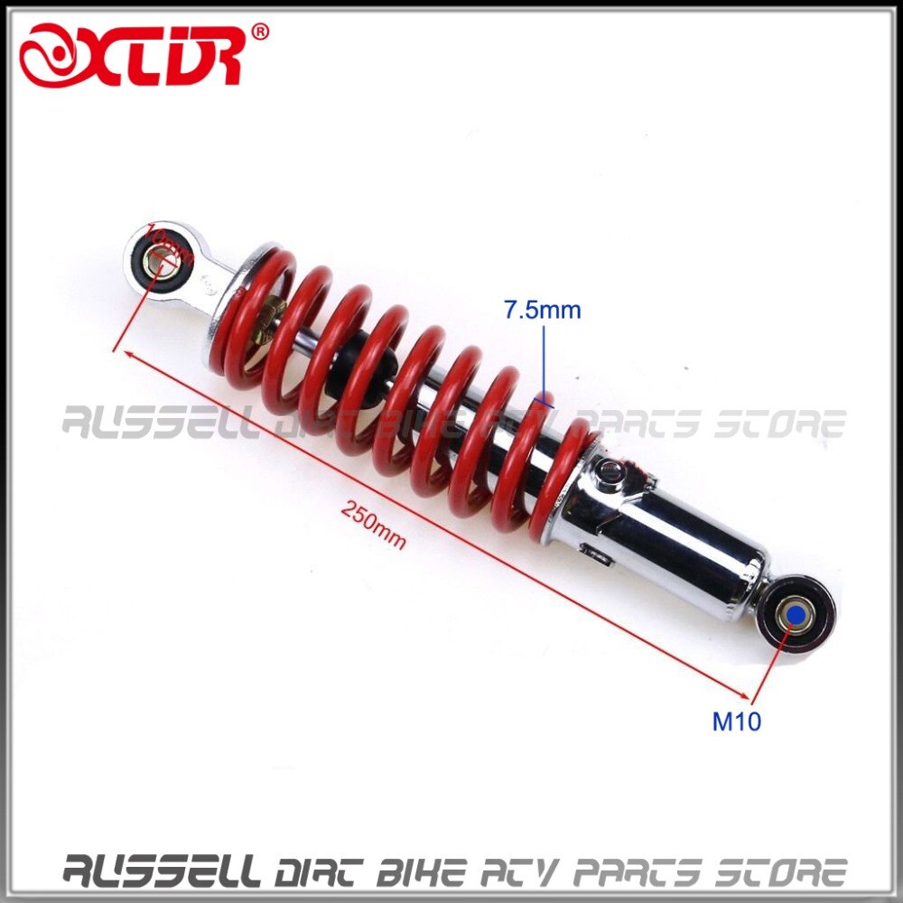 250mm Rear Shock Suspension Absorber 7.5mm SPRING 110cc 125cc ATV Dune Buggy