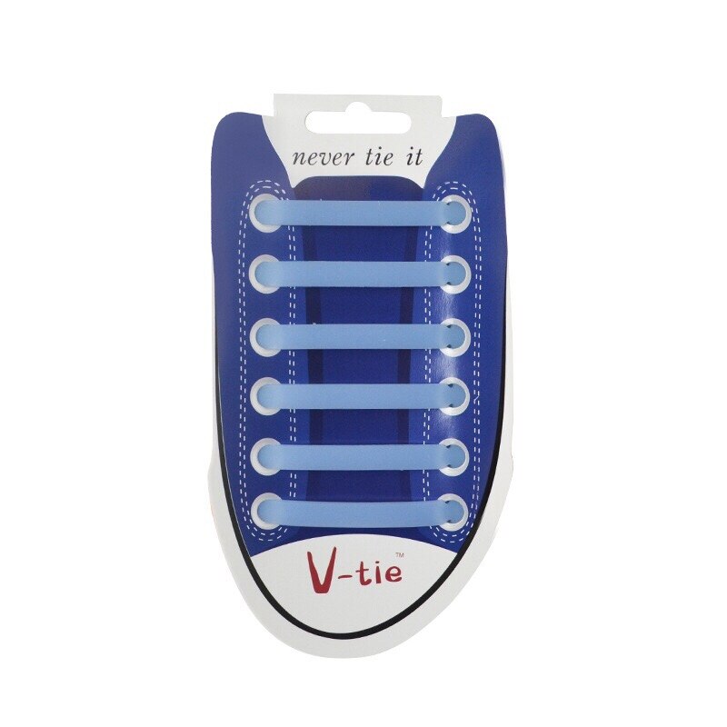 12 Pcs Lichtgevende Siliconen Schoenveters No Tie Elastische schoenveters Sneakers Lui veters Unisex Gemak Rubber Schoenveter: Blauw