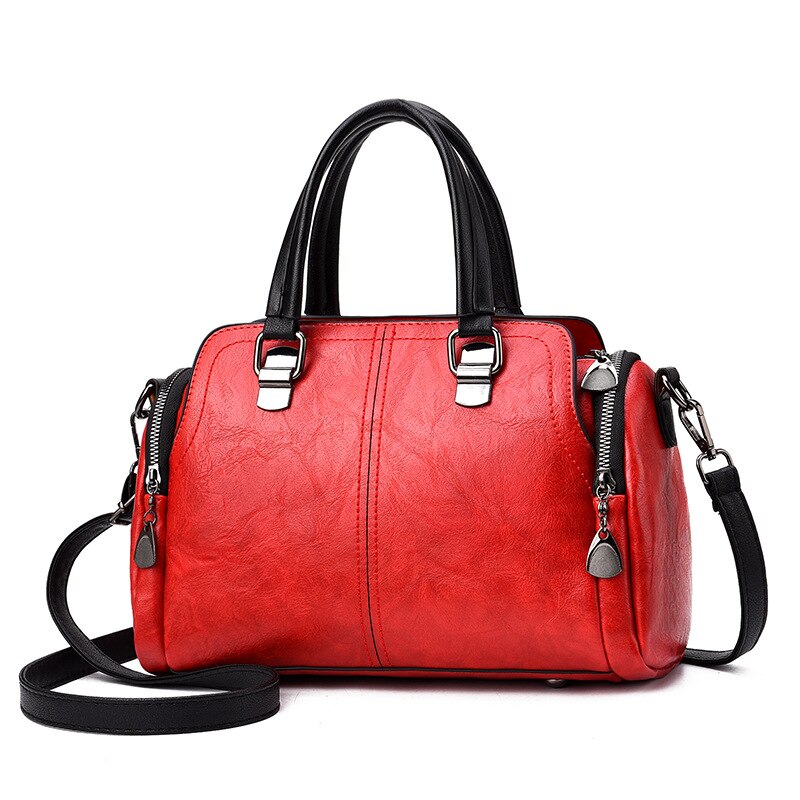 Top-handvat Tas Vrouwen Crossbody Tas Schoudertas Dame Eenvoudige Stijl Tas Mode Vrouwen Handtassen Totes Tas vrouwen tas: red