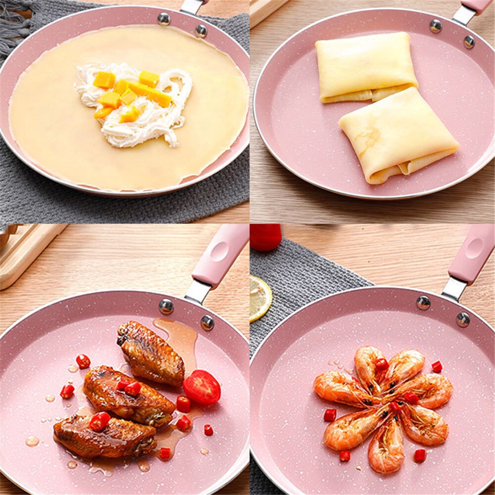 Panne 26cm stekepanne wok panne hjem hage induksjon komfyr nonstick panne pannekake panne gass ovner stekepanne brød eggpanner kokekar