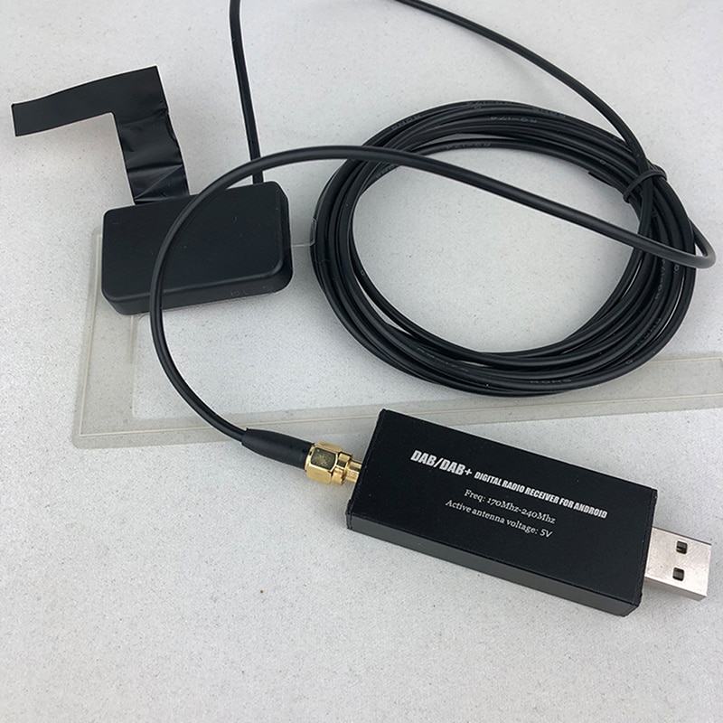 1PC Car DAB Antenna USB Adapter Receiver for Android Dongle Stereo Anti-noise Player Aerial Antenna Cable Access
