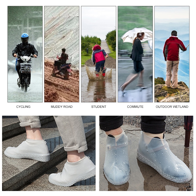 1 paar Herbruikbare Latex Waterdichte Regen Kussens voor Schoenen slip Rubberen Rain Boot Overschoenen S/M /L Schoenen Accessoires