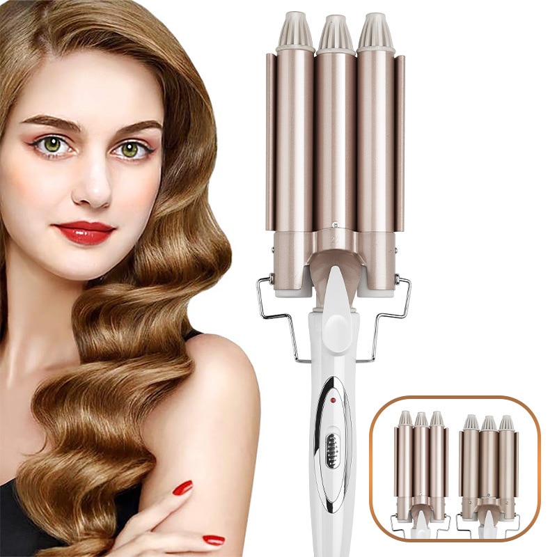 Fer à friser Triple baril, pince à cheveux, Machine en céramique, outils de coiffure, baguette