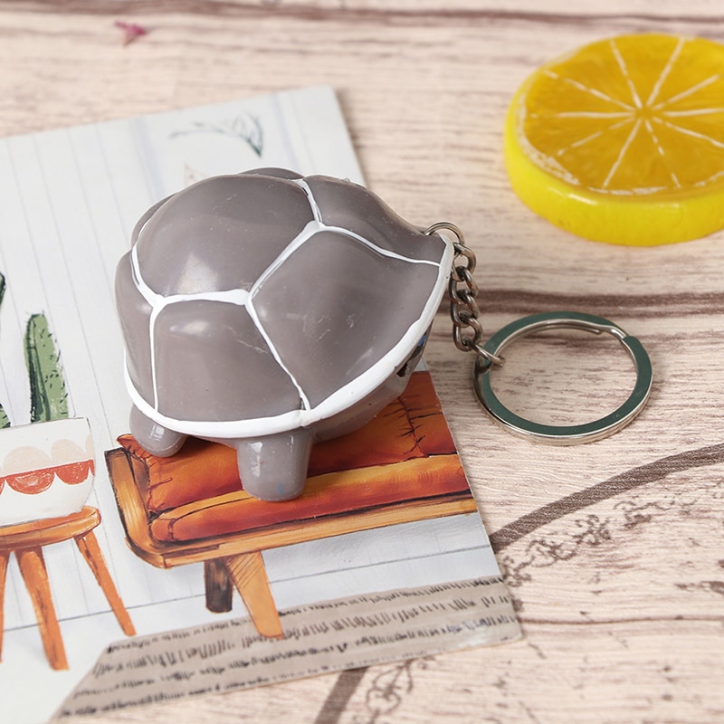 Cute Tortoise Telescopic Head Keychain Cartoon Turtle Key Ring Anti Stress Squeeze Toys Funny Vent Toy Random Color