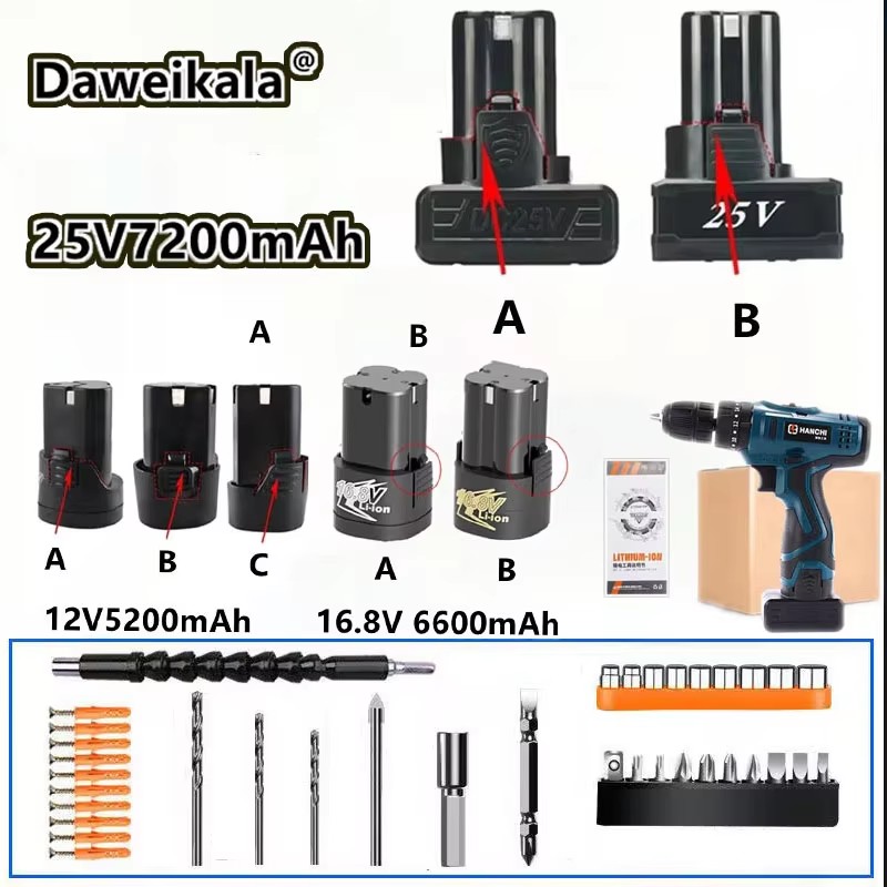 25v 21v 16.8v 12v 18650 lithium-ionen-akku für akkuschrauber, bohrmaschinen, akku-ladegerät für elektrowerkzeuge, akku 3.7v