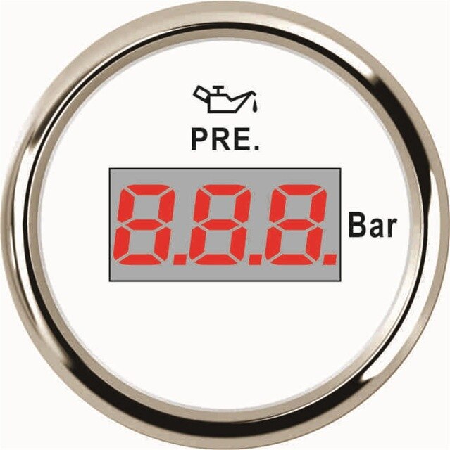 NPT-1/8 M10x1, Unidad de , sensores mecánicos de presión de aceite para camiones, medidores de presión de aceite para barcos 0-5bar 0-75psi: 0-10Bar WS