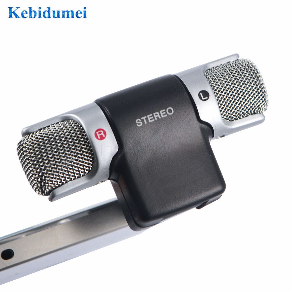 Kebidumei Mini Stereo Microfoon condensador Mic 3.5mm Electret Condensator Stereo Mini Jack voor PC Laptop Notebook