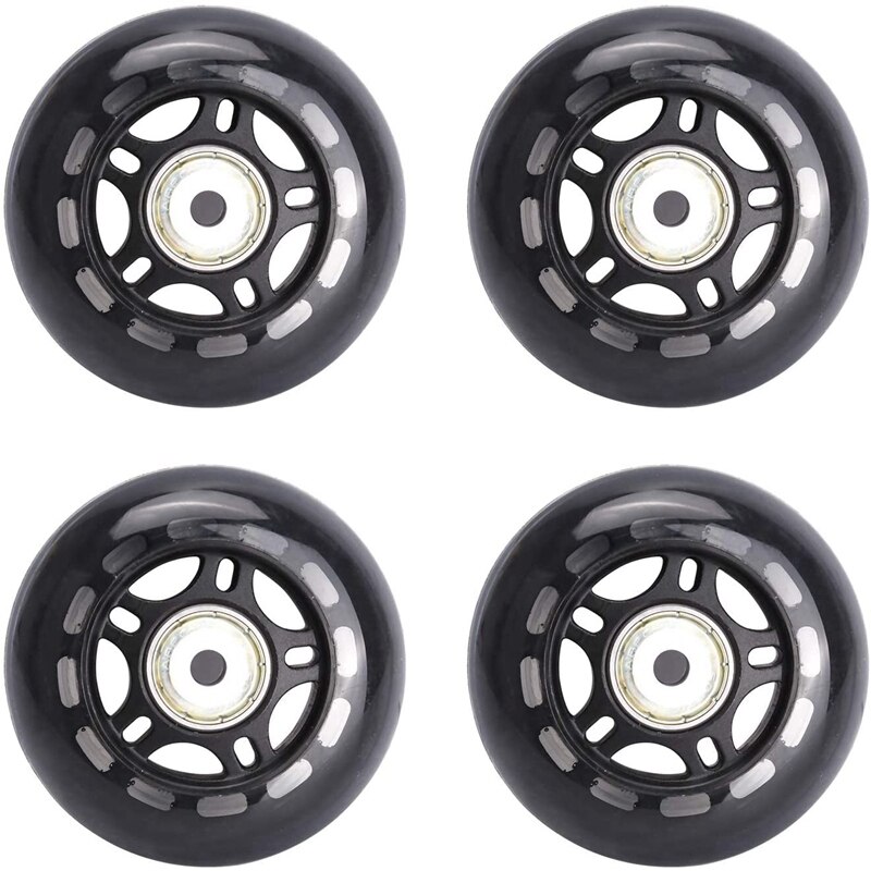 8 Pack Inline Skate Wheels Beginner's Roller Blades Replacement Wheel with Bearings Rollerblade Wheels 70mm