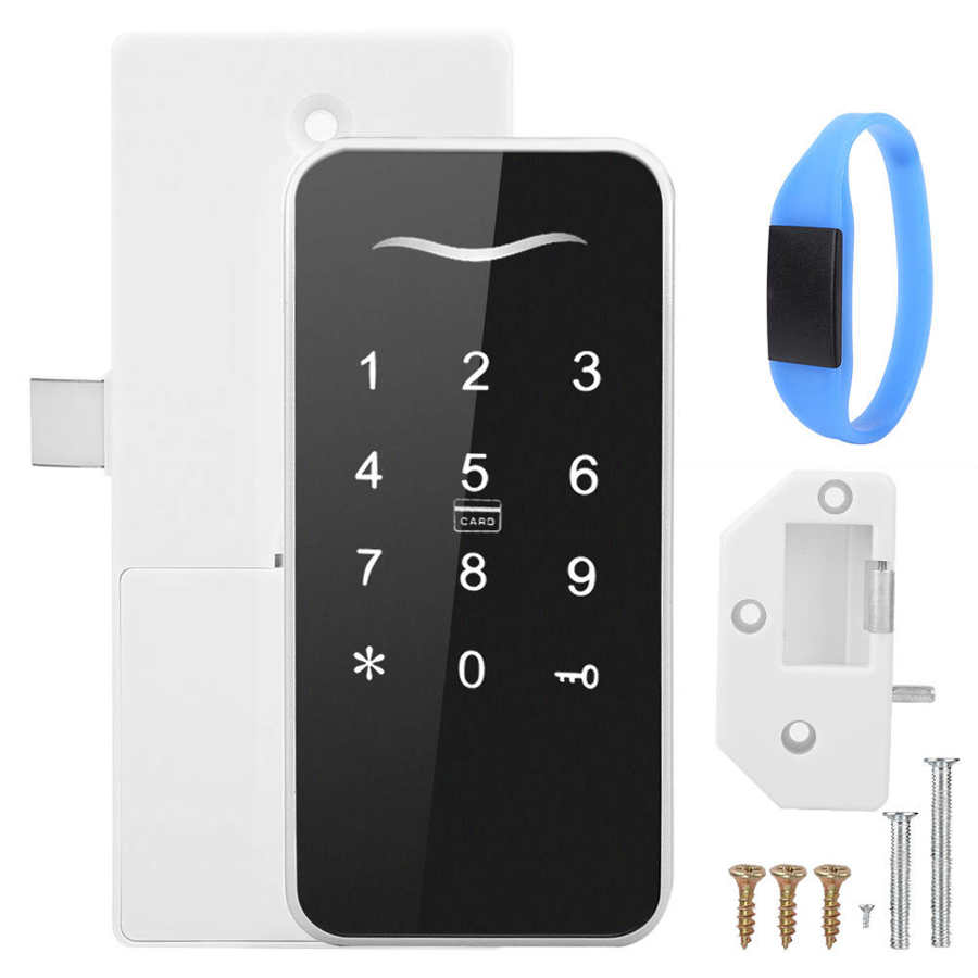 Password Lock Concealed Electronic Smart Lock RFID Card Password Touch Keypad Safety for Wardrobe File Cabinet cerradura puerta