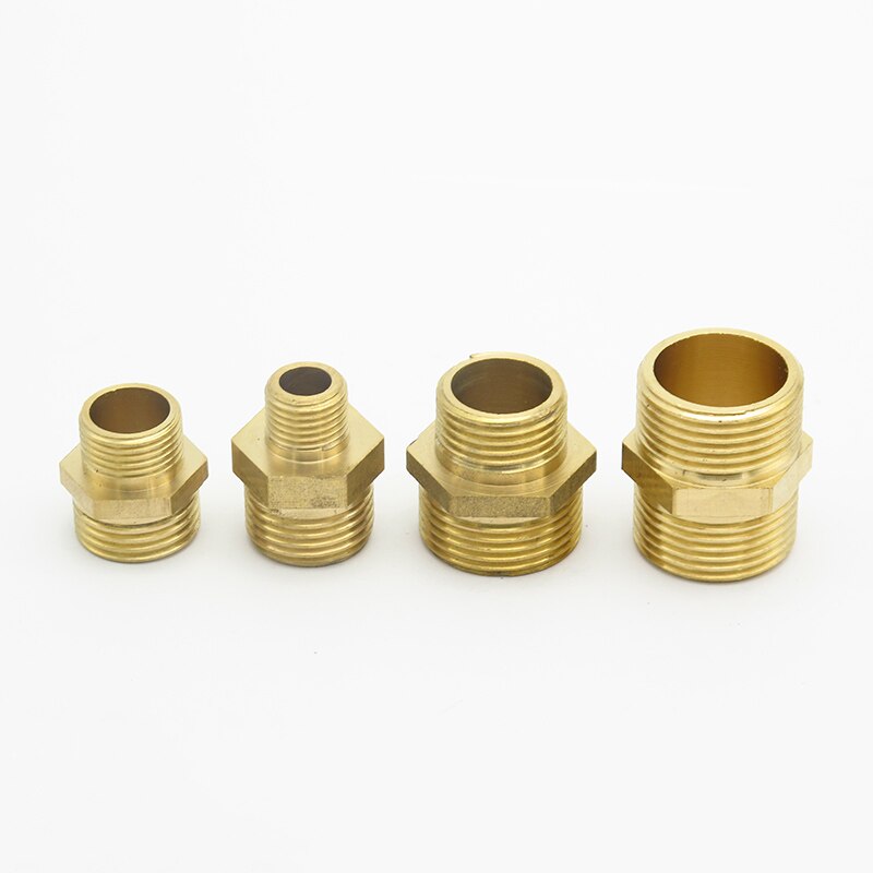 1/8 " 1/4 " 3/8 " 1/2 " 3/4 " 1 " bsp hangevind messing rørfitting ens reducerende sekskantet nippel koblingsstik adapter