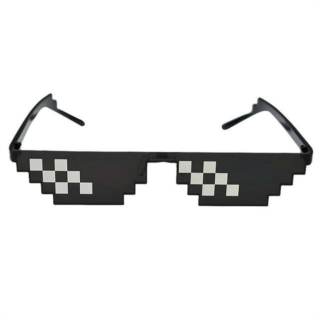 ZXWLYXGX Beliebte Mosaik Gläser 8 bisschen MLG Pixelated Sonnenbrille Frauen Männer Schurke Leben Party Brillen Jahrgang Sonnenbrille: C2