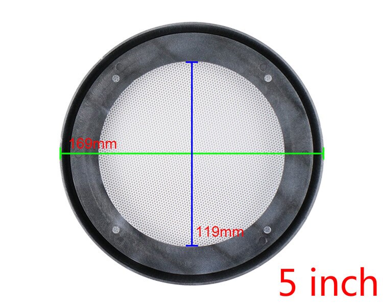 Speaker Grille Ceiling Speaker Cover Car Modification Mesh 4 Inch 5 Inch 6.5 Inch 8 Inch All White 2pcs: 5Inch Outer 169mm