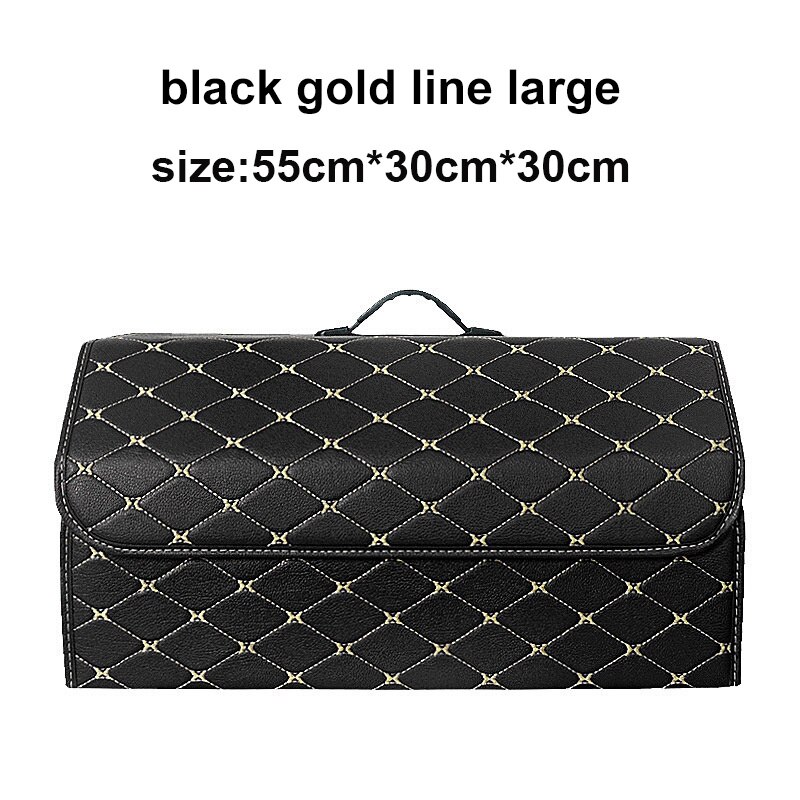 Auto Kofferraum Organizer Kasten Organizer für autos Falten Kasten Auto zubehör innen Lagerung Kasten für stamm Auto produkte: Schwarz Beige groß1