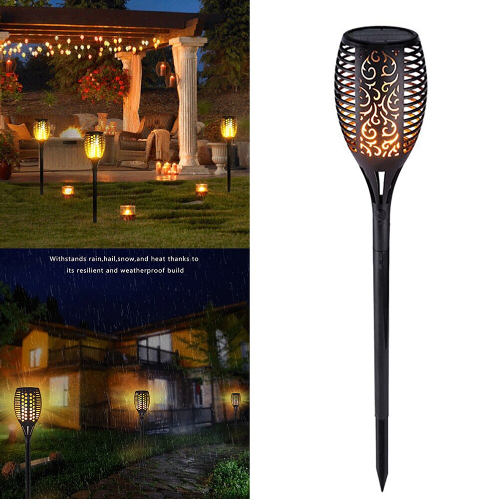 Ledet solflamme fakkel lampe utendørs lys sol hage lys flimrende vanntett lampe gårdsplass balkong plensti spotlight