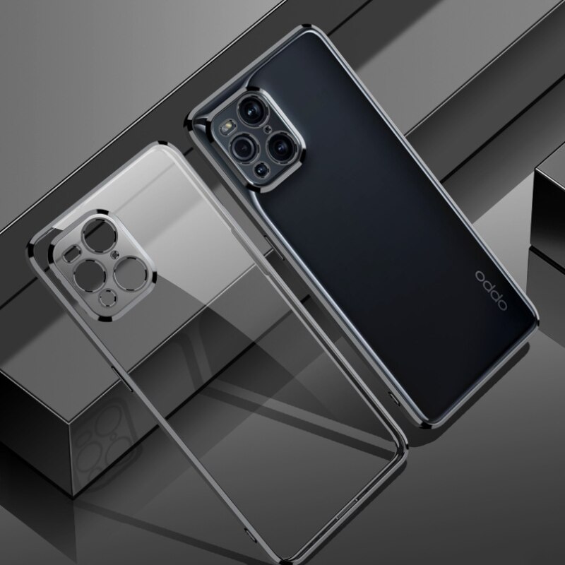 Funda protectora para teléfono OPPO Find X3 Pro, protector de silicona suave, transparente, ultrafina, X3pro: OPPO Find X3 Pro / Black