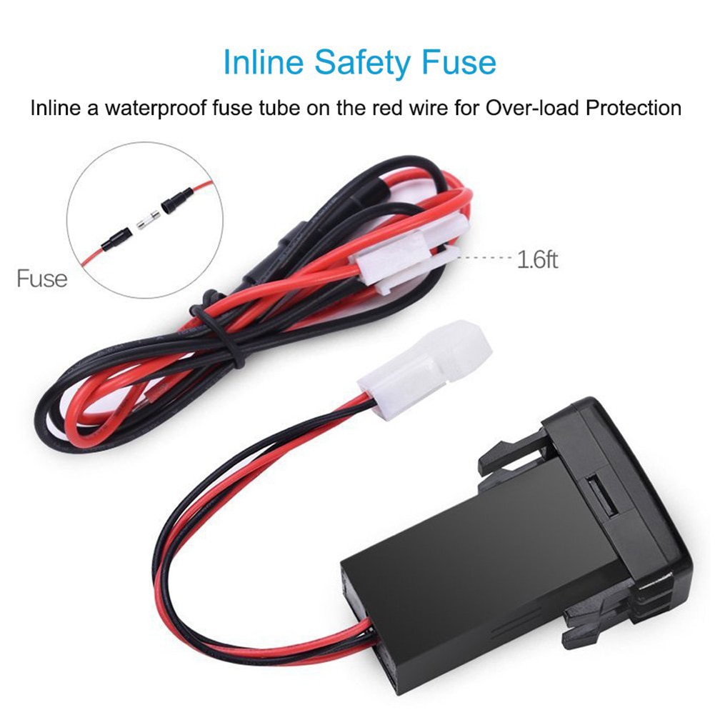 Dual USB Car Charger Quick Charge 3.0 For Toyota With Short Circuit Protection 2 USB Port Auto Adapter Socket Car Accessories