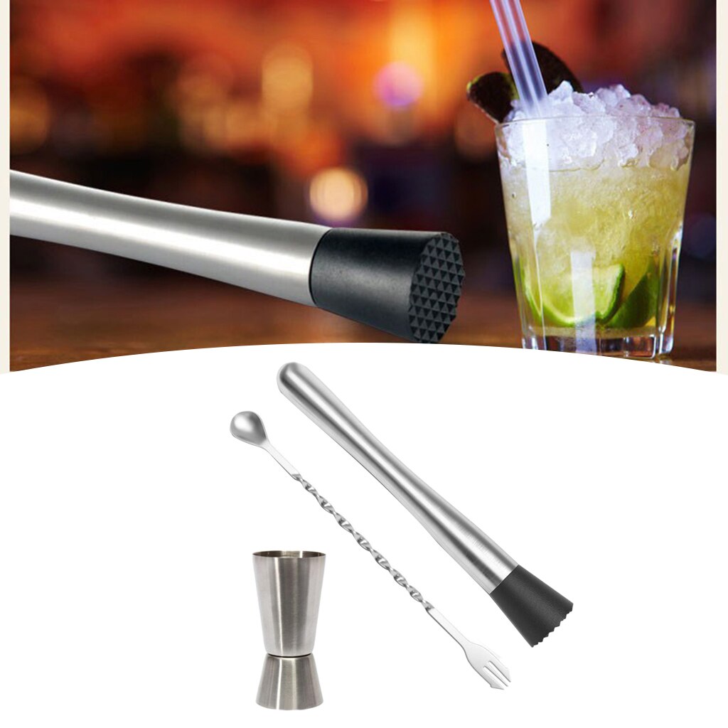 Barman Kit Bar Set Cocktail Shaker Set Voor Drink Mengen-Bar Gereedschap: Jigger, Mixer Lepel, cocktail Muddler Beste Barman Kit