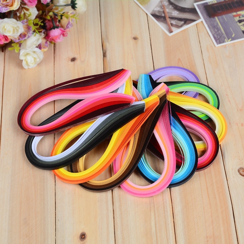 100PCS Quilling Papier Strips Gradiënt Kleur Quilling Papier Strips Papier Quilling Gereedschap Voor Diy Ambachten En Papier Arts D