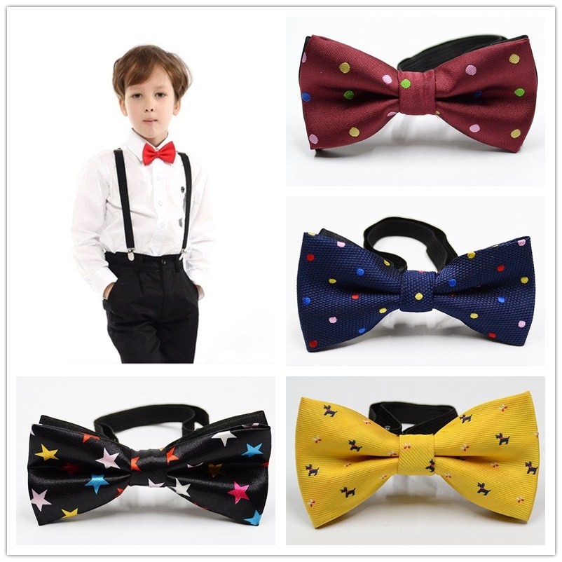 Corbata de lazo clásica a rayas Pliad mariposa para niños accesorio de escolar niños niñas pajarita para el cuello pajarita de poliéster