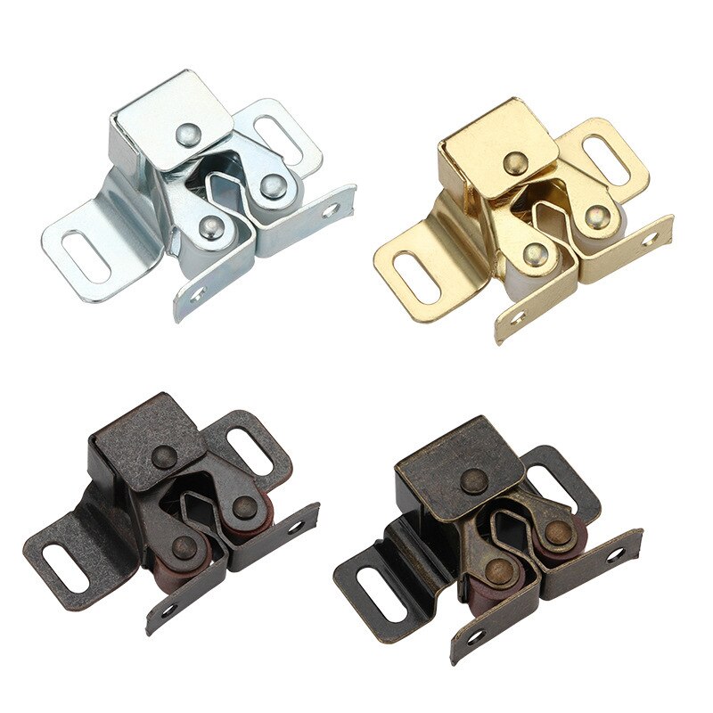 2 stk dørlukker stopper magnet spjeld buffer skap fanger holder med skruer garderobe hardware møbler beslag
