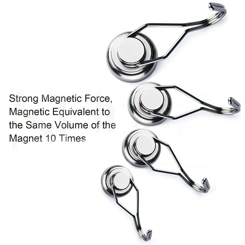 Magnete Potente Gancio Magnetico Da 32 Mm, Extra Forte, 30 Kg, Gancio Magnetico Al Neodimio, Girevole A 360°, 3 Magneti Con Gancio Per Frigoriferi, Cucine, Garage, Campeggio, Armadietti Porta Calamite Da Parete