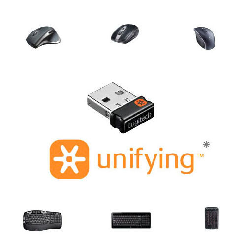 Logitech – Dongle récepteur sans fil, adaptateur USB unificateur pour clavier de souris, connecter 6 appareils MK330 MK270 K23 K250 MK550 mk240