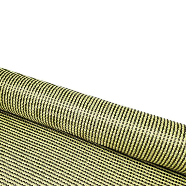 3K Yellow/Red/Blue Plain Aramid Carbon Fiber Blended Fabric Carbon Cloth 200gsm 50cm*100cm: Yellow Black 1