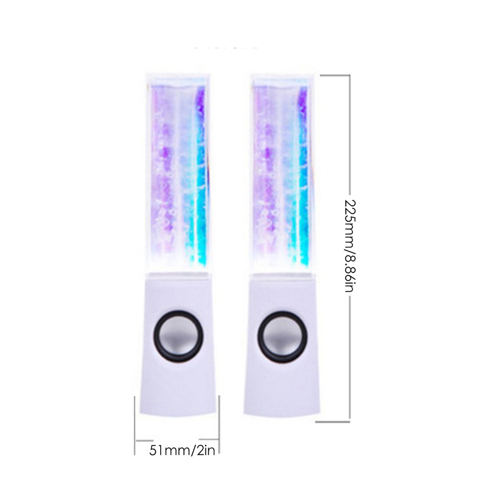 Lumière LED danse haut-parleurs d'eau musique fontaine lumière haut-parleurs pour PC ordinateur Portable téléphone Portable bureau stéréo eau danse haut-parleur