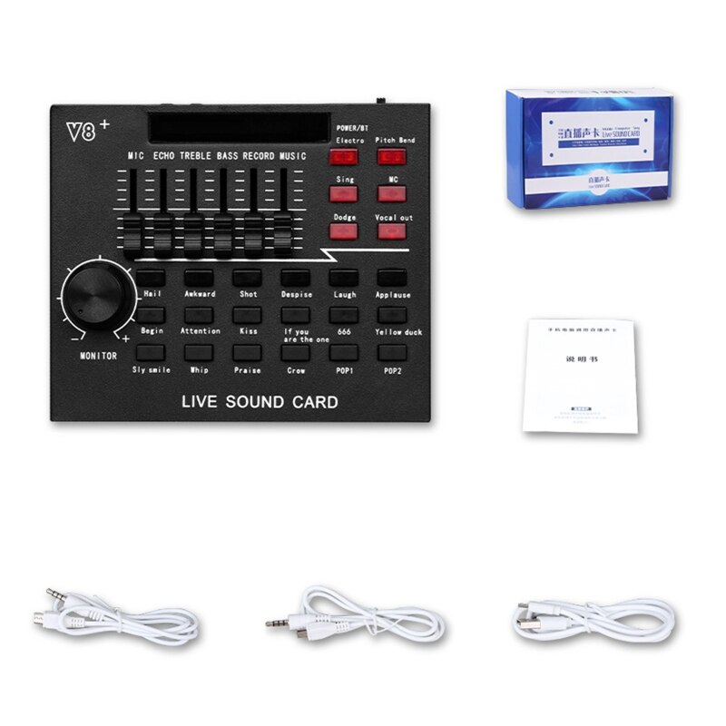 Mixer Live Sound Card Widely Compatible with Tablet Laptop Computer
