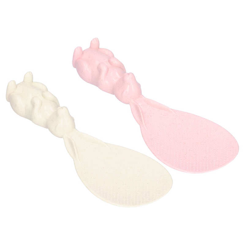Cute Bunny Non Stick Rice Spoon Three‑dimensional Standable Rabbit Rice Scoop Home Rice Shovel for Rice Cooker Mascot Souvenirs