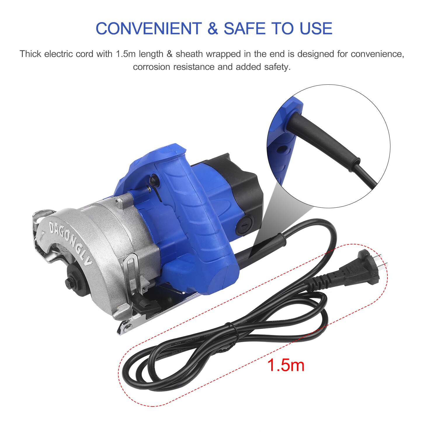 Multi-functional Cutter Machine 1800W Electric Circular Saw Max Cutting Depth 30mm 13000RPM for Ceramic Stone Tile Wood Cutting