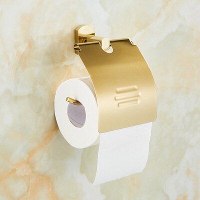 Bathroom Accessories Set Brass Gold Towel Rack Toilet Brush Holder Corner Shelf Paper Holder Soap Dish Hooks Bath Hardware Sets: tissue holder