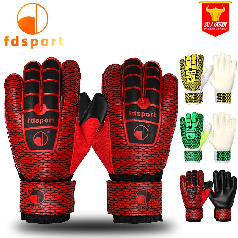 Guantes de Portero De Fútbol de látex espesados para adultos, guantes de portero de fútbol de protección de dedos fuertes profesionales