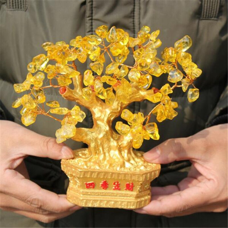 Citron clever gas clever gas tree is geomantic and vast crystal lives in adornment 385 grams