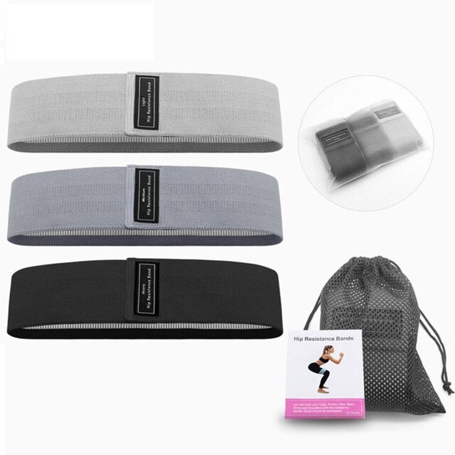 Resistance Bands Fitness Booty Bands 3 Stuk Set Fitness Rubber Expander Elastische Band Voor Thuis Workout Oefening Apparatuur: GRAY
