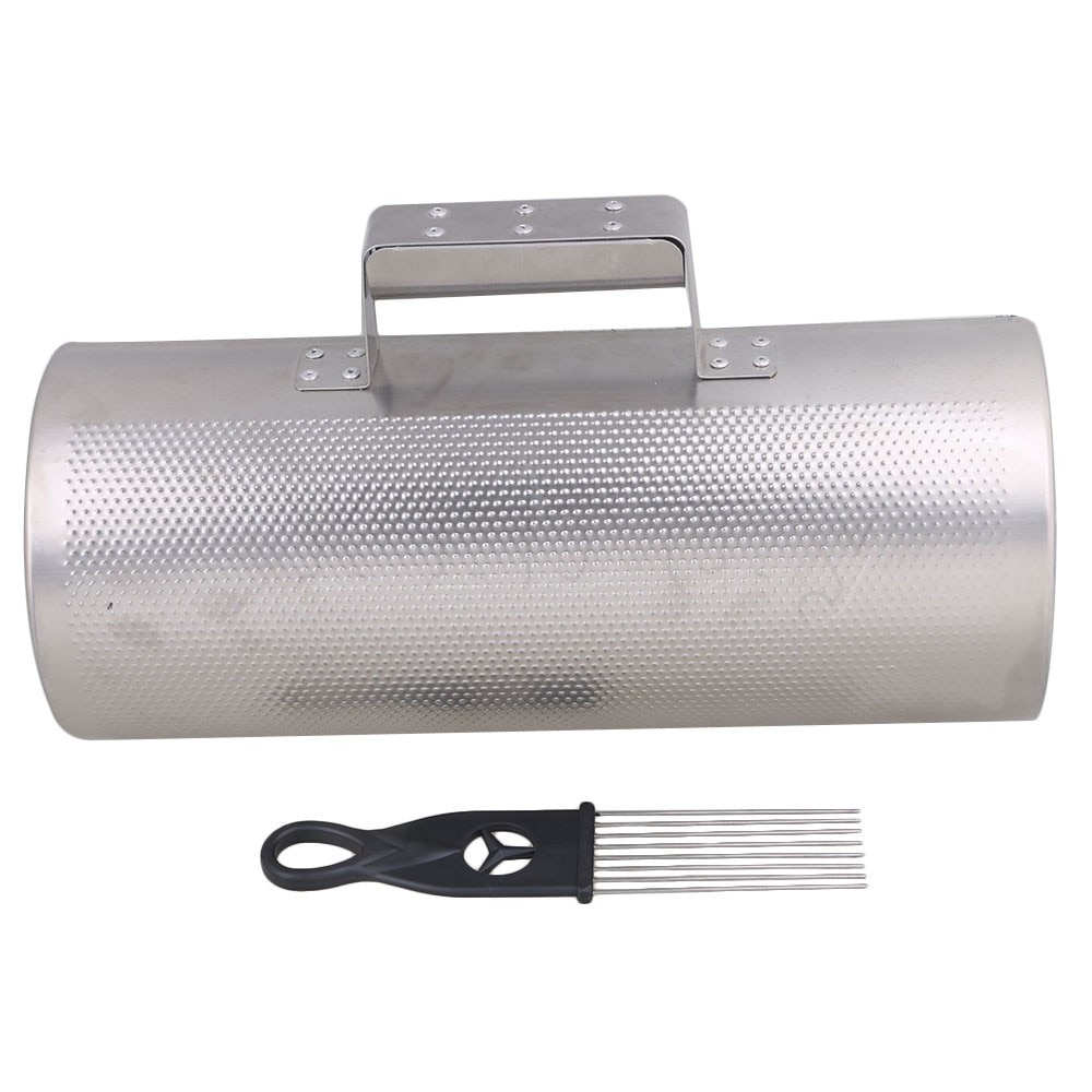 Yibuy 13inch Length Stainless Steel Guiro with Scraper Musical Training Instrument