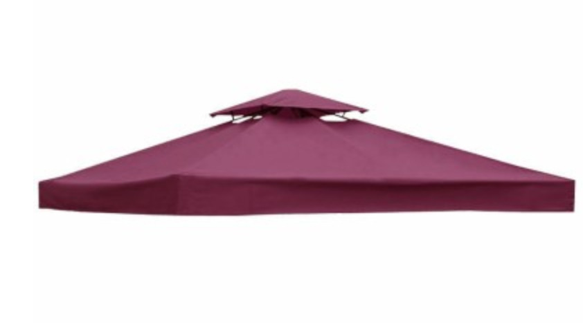 Couverture de gazébo 3x3M, auvent de remplacement, couverture d'extérieur, gril étanche, Patio, barbecue, toit pour abri de jardin, toit Durable: 3m * 3m / Rouge