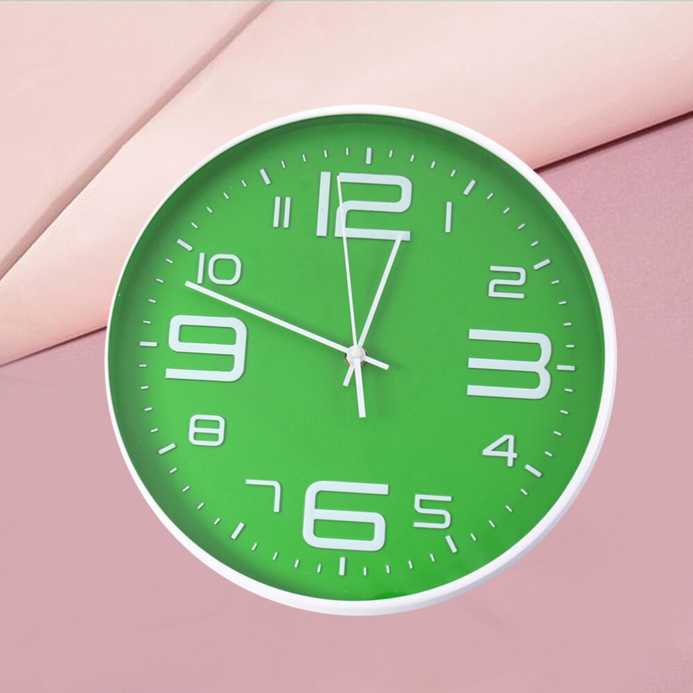 1Pc DIY Wall Clock Digital Acrylic Hanging DIY Clock for Living Room Office Without Battery (Black): Green