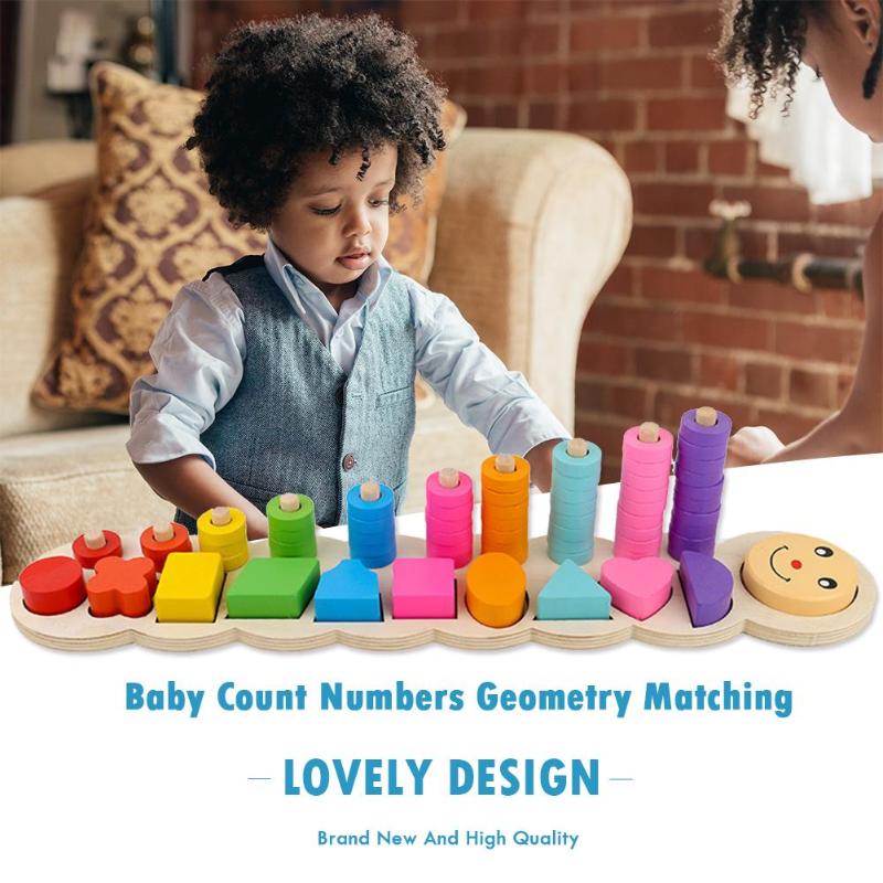 Kinderen Leren Count Houten Speelgoed Bijpassende Nummers Digitale Vorm Model Bijpassende Early Math Speelgoed Voor Onderwijs Onderwijs