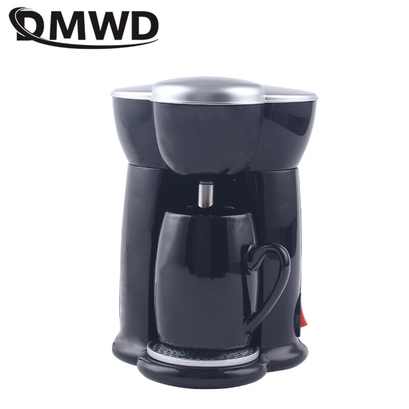DMWD 140ML Mini American Coffee Machine Automatic Drip Coffee Maker Single Cup Coffee Maker for Home And Office 110/220V