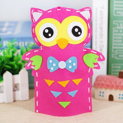 8 Stks/partij. Diy Vilt Xmas Kerstman Sneeuwpop Elanden Handpoppen Ambachten Kits Stof Handgemaakte Vroeg Leren Educatief Kleuterschool: 8PCS owl