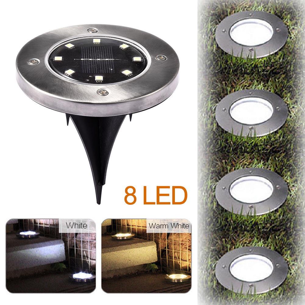 ABS Refreshing Garden LED Underground Solar Lamp Diode Light IP65 100mA 2V With 600mAh Ni-MH AAA Rechargeable Battery