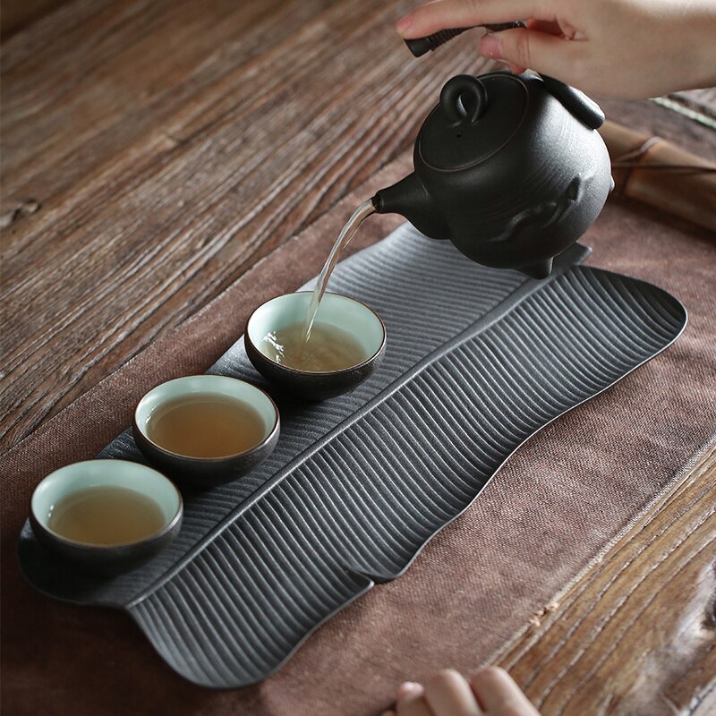 TANGPIN ceramic tea trays rectangle tea table serving tray kung fu tea accessories