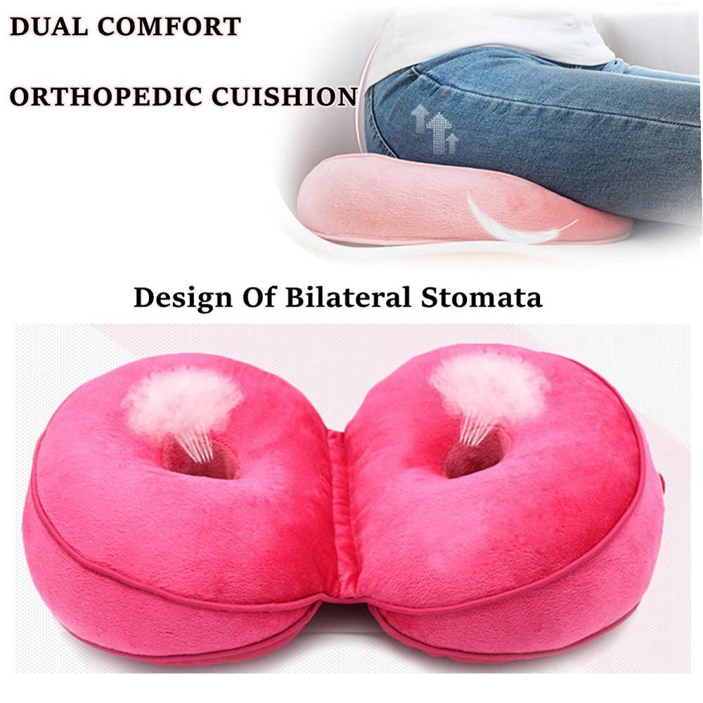 Coussin orthopédique double confort pour femmes, oreiller de bassin, rehaussement des hanches, siège pour soulager la pression
