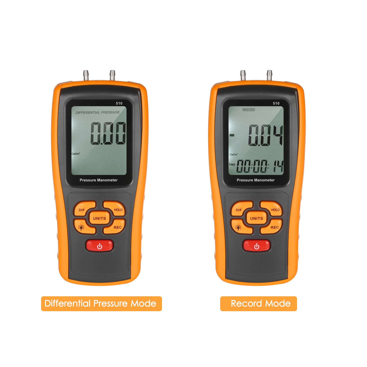 KKmoon Precision Digital Manometer ±10 kPa Air Pressure Meter Differential Pressure Gauge Micromanometer Pressure Tester