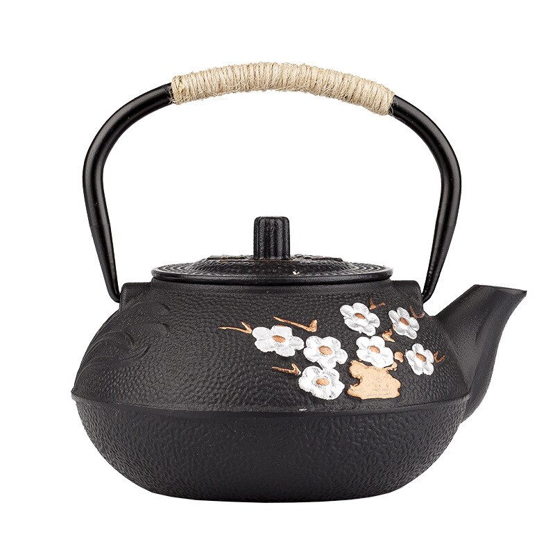 Japanische Gusseisen Teekanne Wasserkocher Pflaume Blüte Teekannen 300 ml/600 ml/800 ml